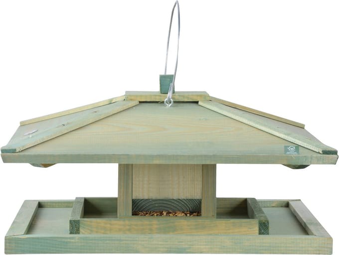 Esschert Design Vogelvoederhuisje - Groen - 21 cm x 38.5 cm x 21 cm