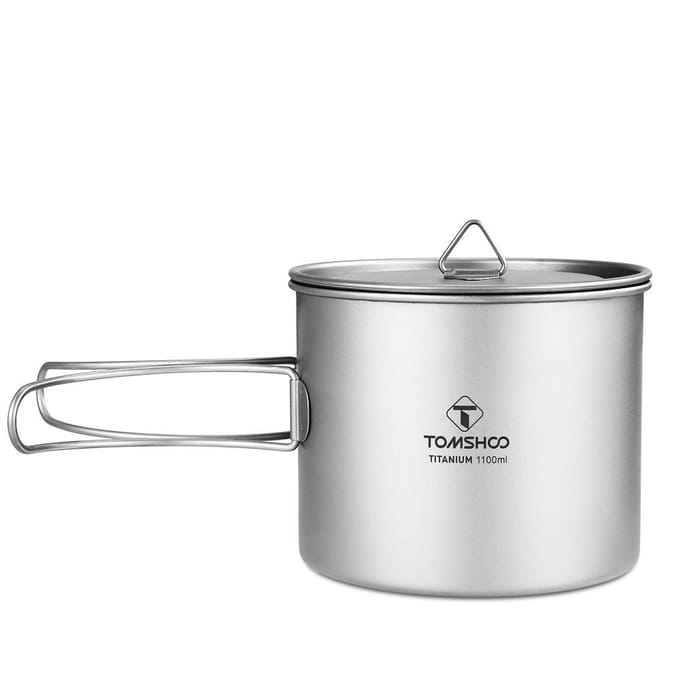 TOMSHOO 1100ml Titanium Ultralichte Outdoor Campingbeker 12.5*10 cm blue