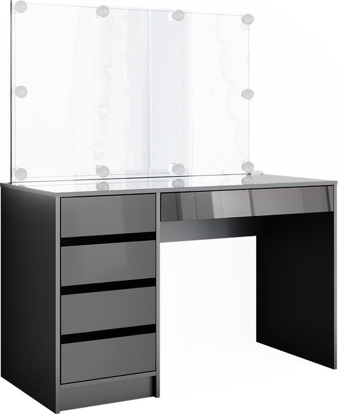 Vicco Sherry Kaptafel met licht – 120 cm met LED-verlichting Antraciet