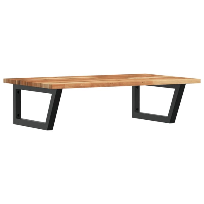 vidaXL - Badkamer - wandschap - staal - en - massief - acaciahout