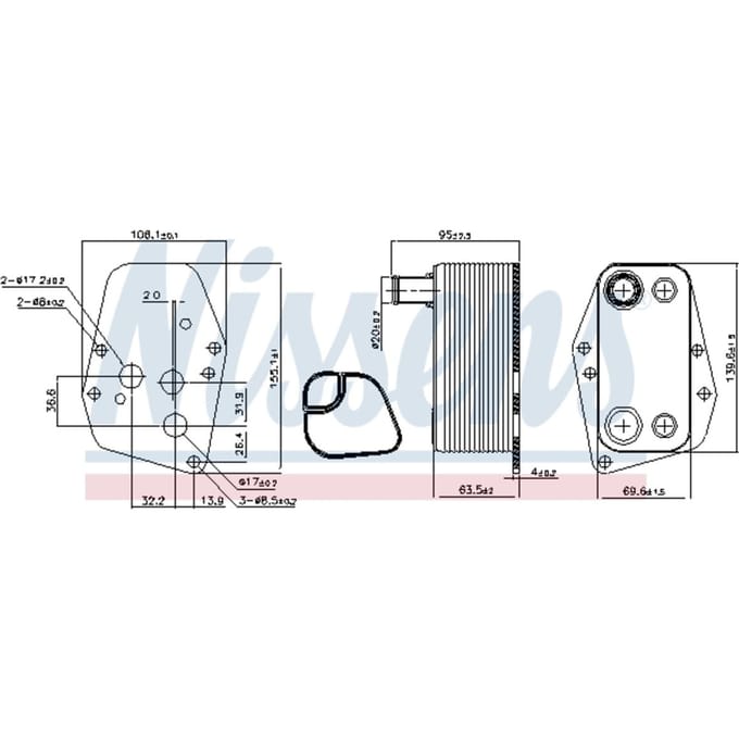 Olie radiator, motorolie NISSENS 90904