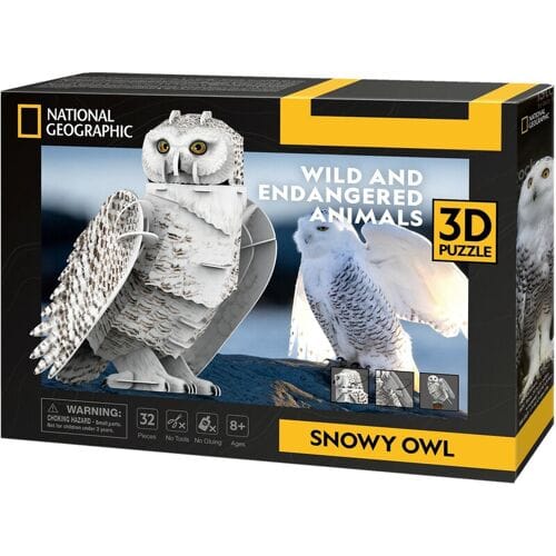 Cubic Fun 3D Puzzle National Geographic Snow Owl 3D Puzzels