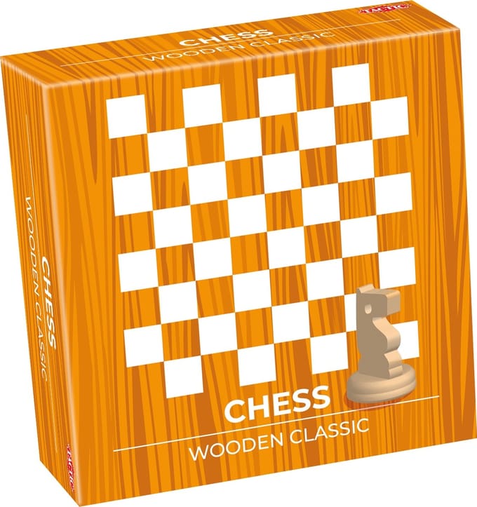 Tactic Schaken – Bordspel – Classic Games – Houten Schaakspel – 32 Stukken – Vanaf 7 jaar
