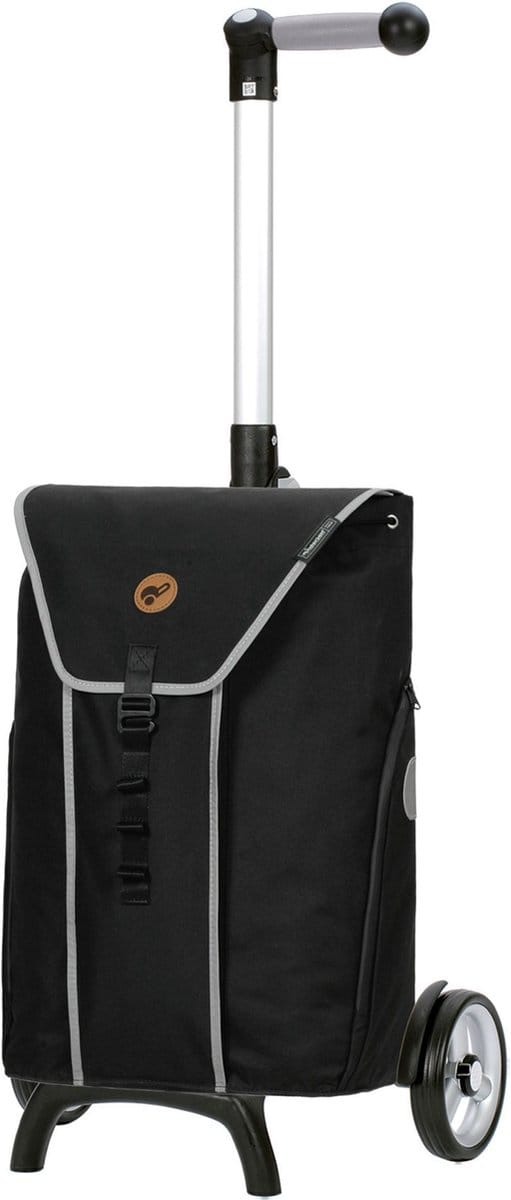Andersen SHOPPER MANUFAKTUR Boodschappentrolley Unus Shopper Fun Bahne Grey Zwart 119cm