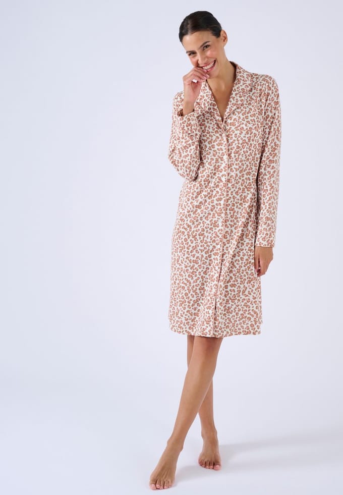 Damart - Thermolactyl nachthemd - Dames - Beige - 54-56 (XXL)