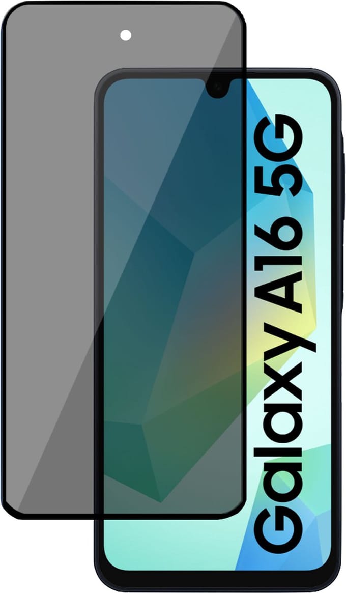 Privé Screenprotector geschikt voor Samsung Galaxy A16 5G Screenprotector - Privacy Beschermglas - Privacy Proteqt+