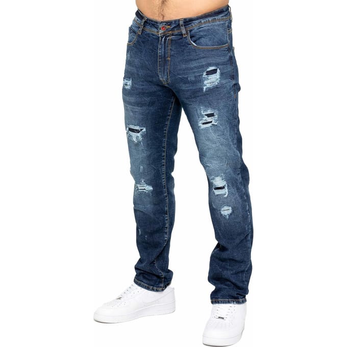 Enzo | Heren Gescheurde Denim Jeans
