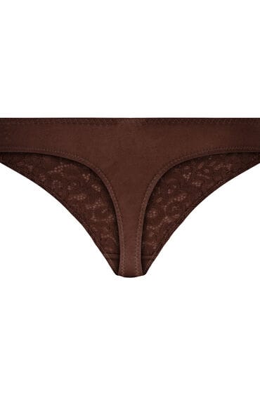 Hunkemöller String Marine Bruin