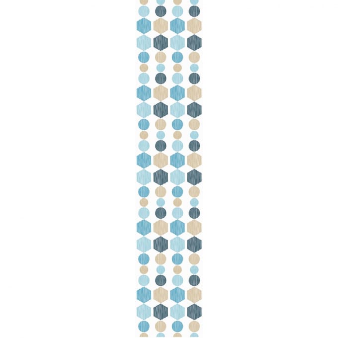 Voorgelijmd vliesbehang - BOHO ETHNIC BLUES - 1 rol van 300x60cm
