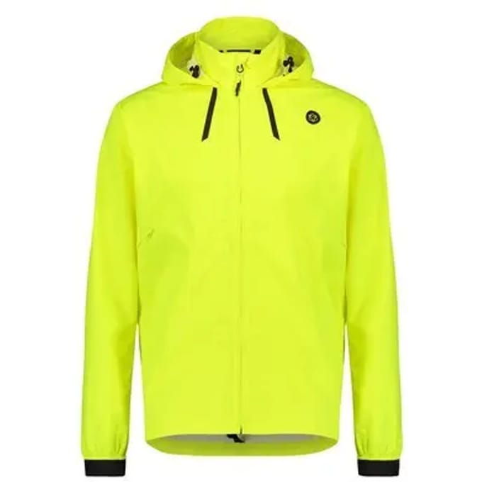 AGU Compact Commuter - Regenjas - Heren - Hi-vis Geel - Waterdicht 10.000mm - Fietsjas - Zichtbaar in het donker - S