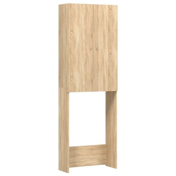 vidaXL - Wasmachinekast - 64x25,5x190 - cm - sonoma - eikenkleurig