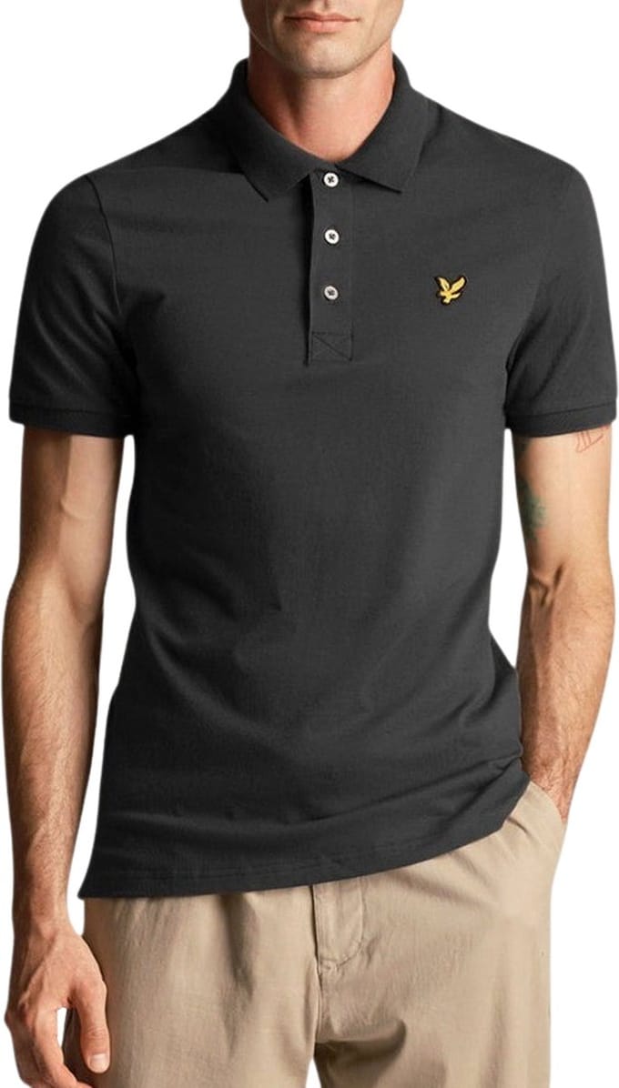 Lyle and Scott Polo Plain Antraciet - Maat XS - Heren