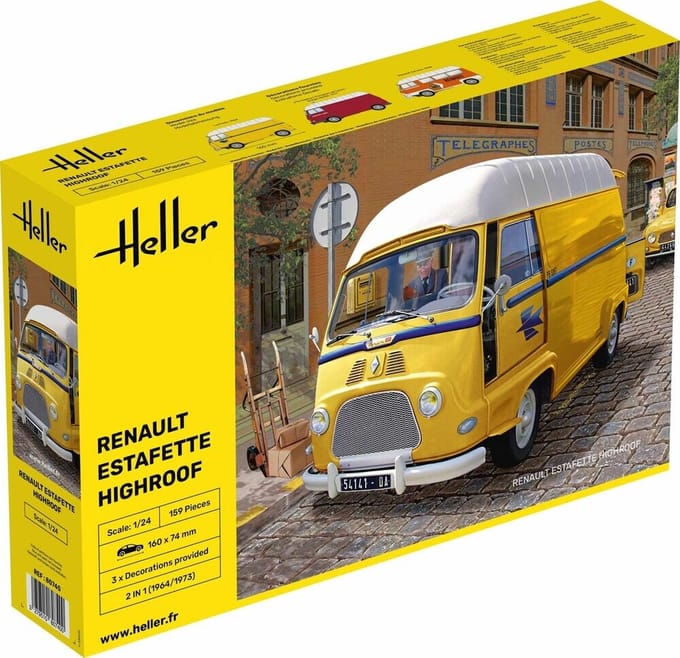 Heller Modelbouwpakket Auto - 80740 Renault Estafette High Roof Plastic - 1:24 - Modelbouw