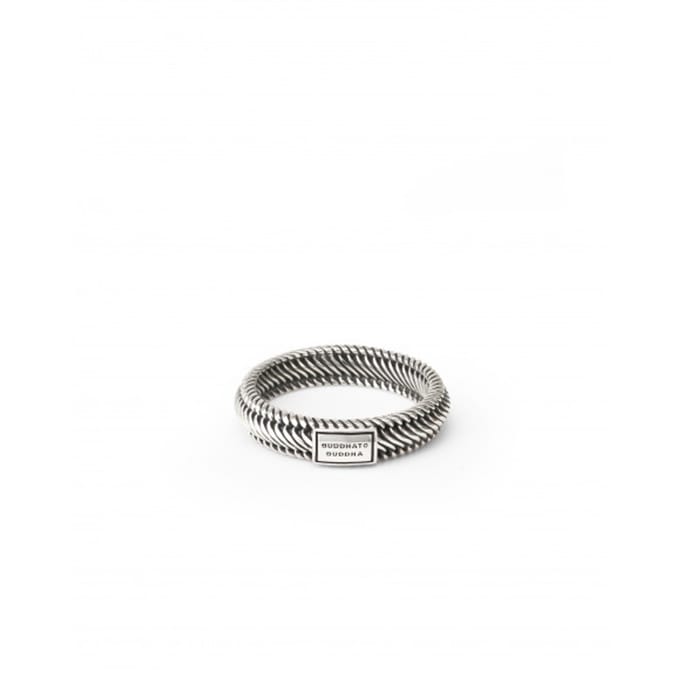 Buddha To Buddha Edwin Mini Ring Silver Zilver Wit 57