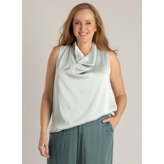 YEST CURVE Harriet Tops - Mint Grey - maat X-0(44)