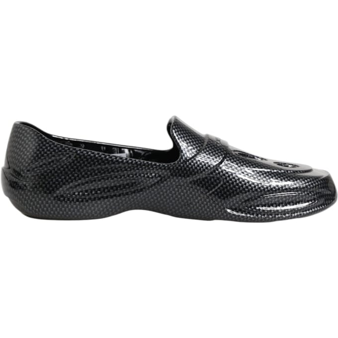 Dolce & Gabbana Zwarte Rubber Slippers Lage Sneakers Schoenen