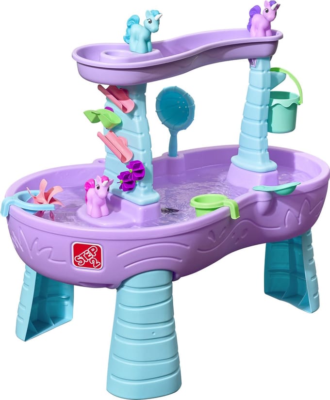 Step2 Watertafel - Speeltafel - Eenhoorns - Met waterrad - 18.9 L - Paars