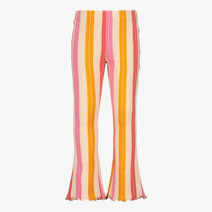 TwoDay flared meisjes broek gestreept - Wit - Maat 92