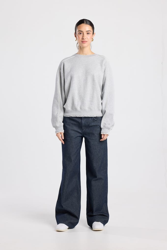 America Today Savannah Mid Grey Melange Maat: XL | Longsleeves Outlet | Dames | Grijs
