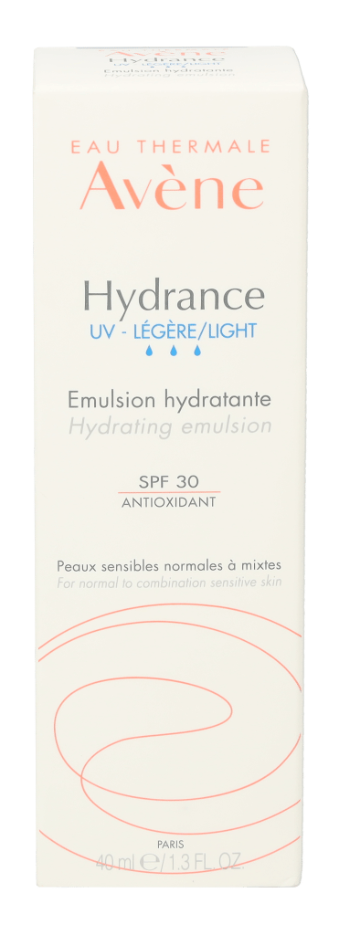 Avène Hydrance Light-UV Hydrating Emulsion SPF30 Moisturiser for Dehydrated Skin 40ml