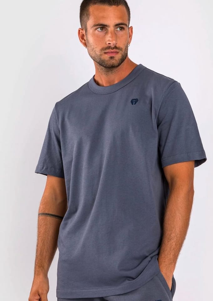 Venum Silent Power T-Shirt Katoen Marine Blauw - S