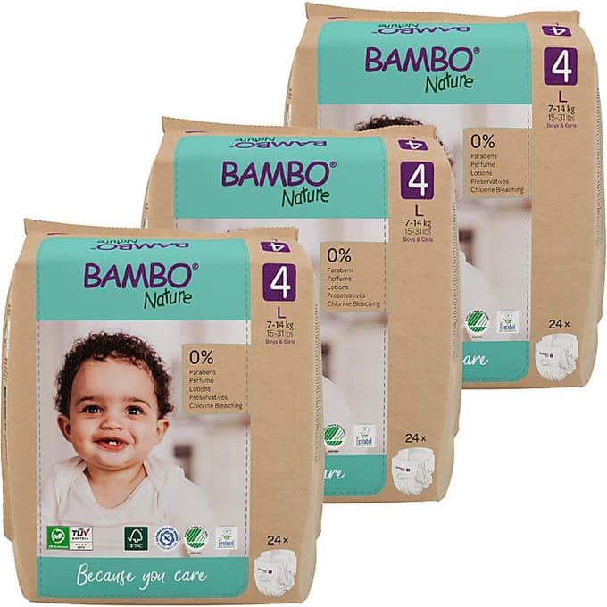 Bambo Nature Luier Maat 4 Voordeelverpakking 72 luiers