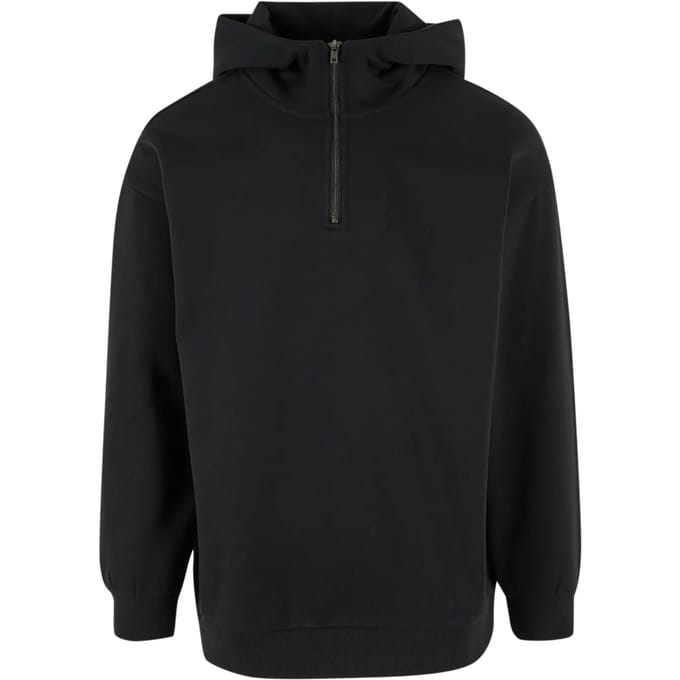 Urban Classics - Zipped High Neck Hoodie/trui - M - Zwart