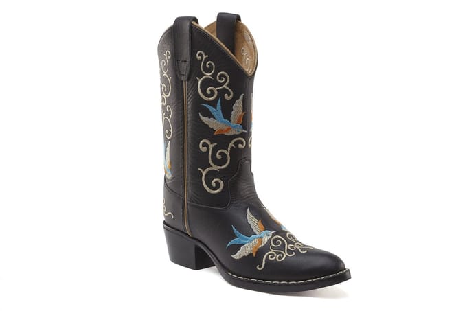 Dappermaentje x Bootstock Cowboylaarzen - Kinderen - Zwart - Leer