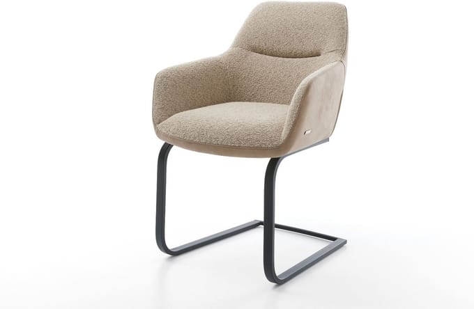 Sledestoel Pejo-Flex sledemodel vlak zwart materiaalmix mud pocketveer kern