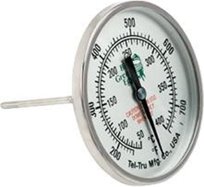 Green Egg Koepeltemperatuurmeter Tell Tru Big 8 cm | 8 cm | Groen