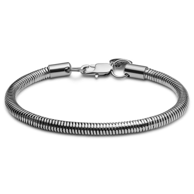 Essentials | 5 mm Zilverkleurige Armband met Slangenschakels