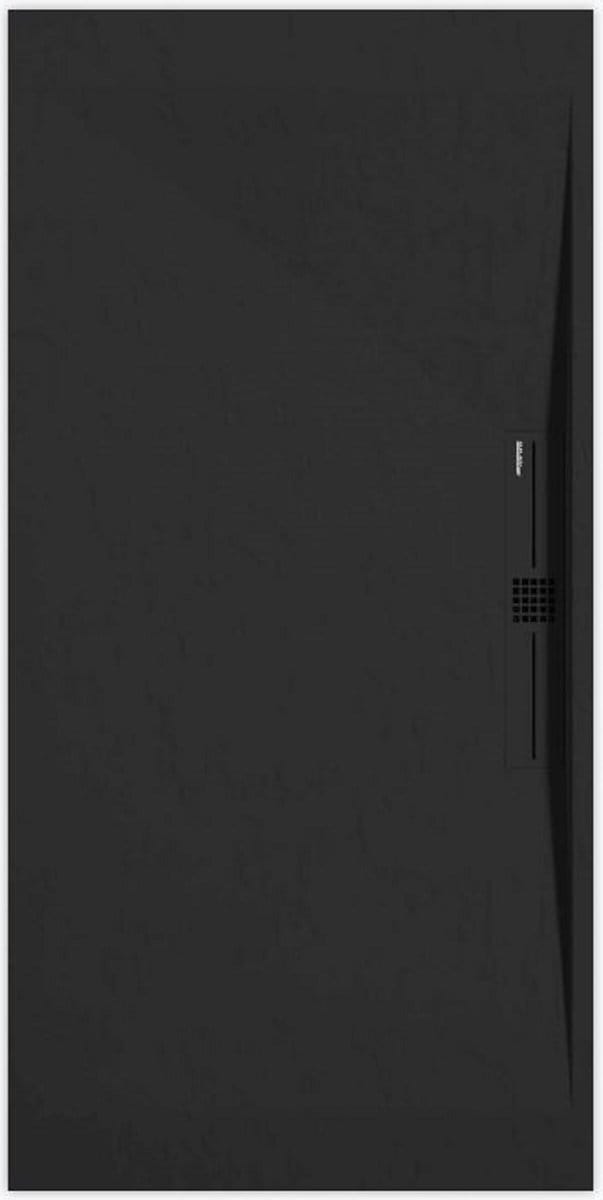 Sanifun douchebak Stone Side Black Slate 1600 x 800 P