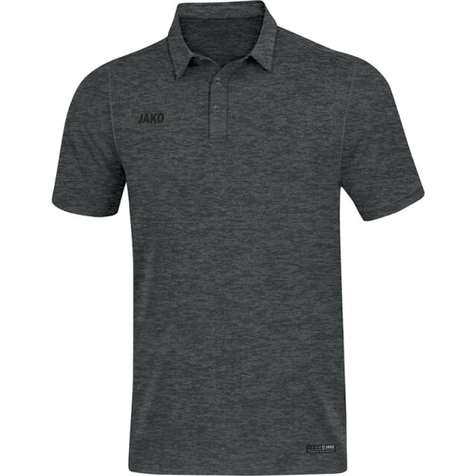 Jako Premium Basics Polo Dames - Antraciet Gemeleerd | Maat: 40