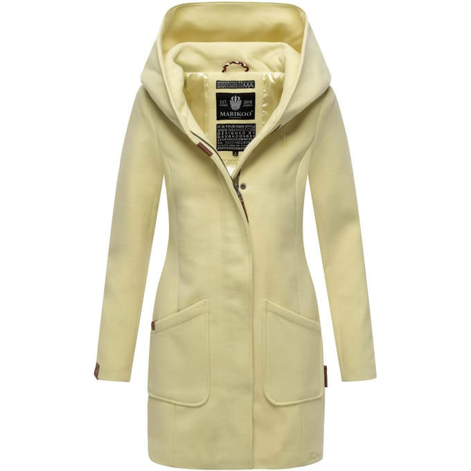 Marikoo dames wintermantel met capuchon en getailleerd model