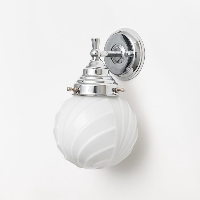 Wandlamp Swingbulb Royal Chroom - Art Deco Trade