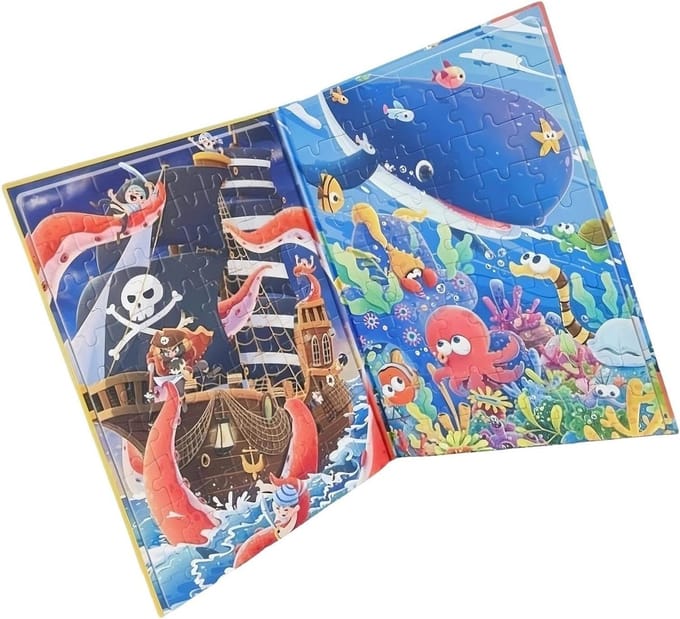 Magnetisch Puzzelboek - Activiteitenboek - Reisvermaak - Logisch Denken - 28.7 x 21.7 cm - Multicolor