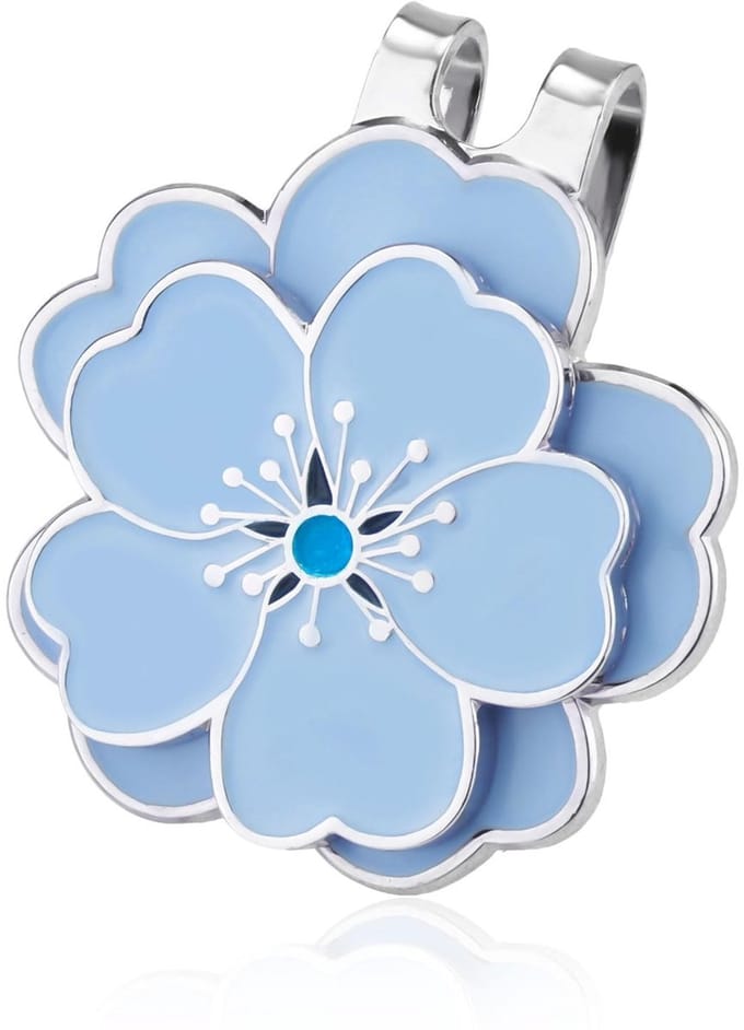 Dailygoods - Magnetische Golfbalmarker met Hoedclip in Bloemvorm