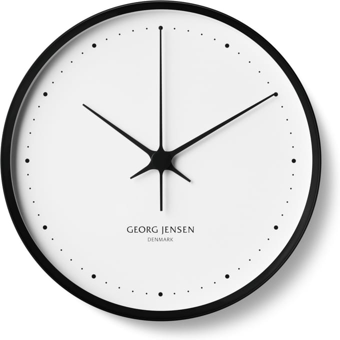 Georg Jensen Henning Koppel wandklok - zwart wit - Ø 30 cm