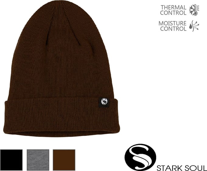 Gebreide muts - Fleece voering - Bruin - Maat One Size