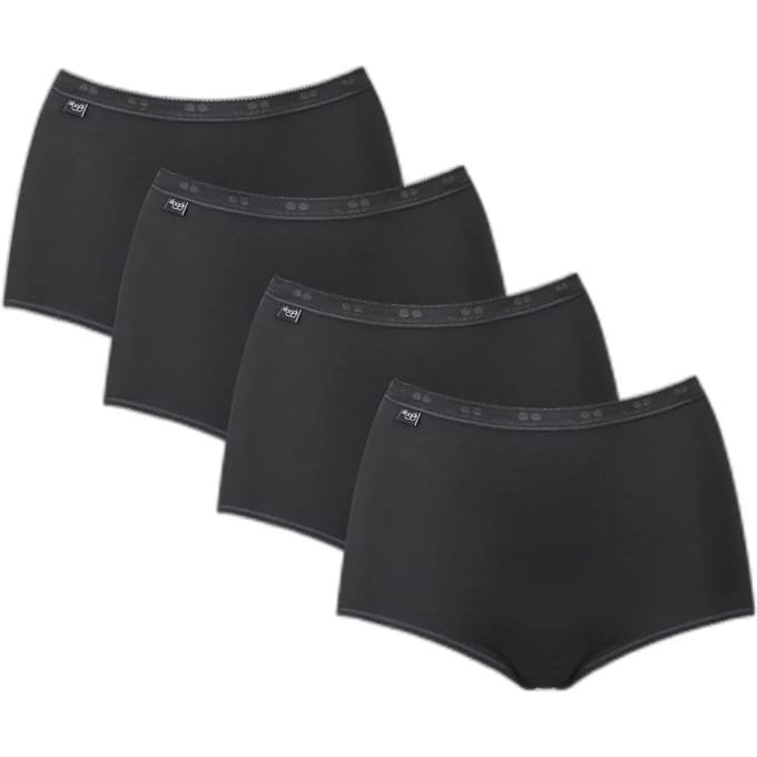 sloggi Basic+ Dames Maxi slip - 4-pack - Zwart