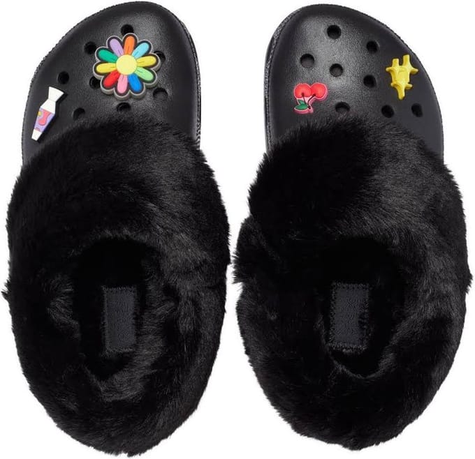 Crocs Classic Mammoth Charm Clog Zwart Maat 45/46 US M11