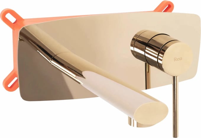 Rea Oval Gold + Box - Inbouw Wastafelkraan - Goud