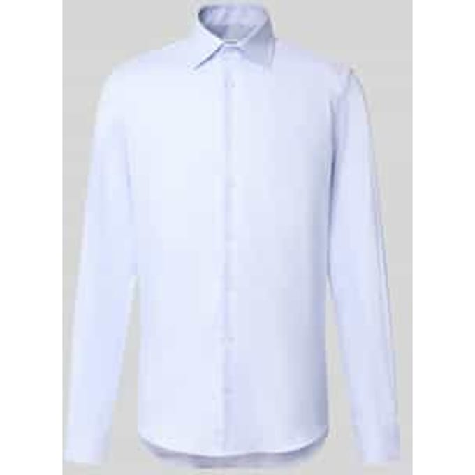 slim fit zakelijk overhemd van puur katoen