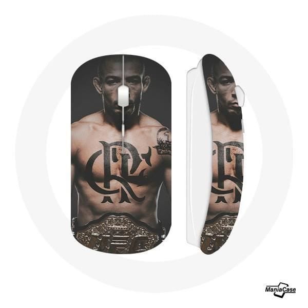 Souris Sans Fil - MANIACASE - Jose Aldo - Blanc - Clé USB wifi - Compatible Mac et PC