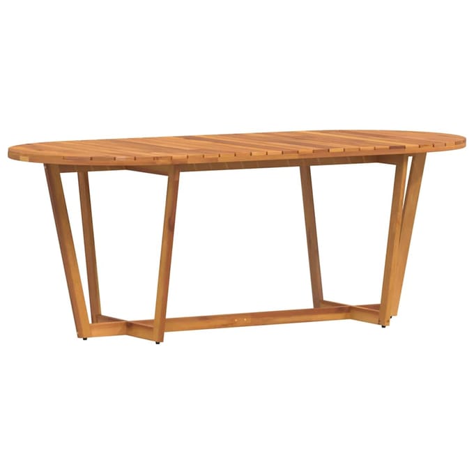 vidaXL - Tuintafel - ovaal - 200x90x75 - cm - massief - acaciahout