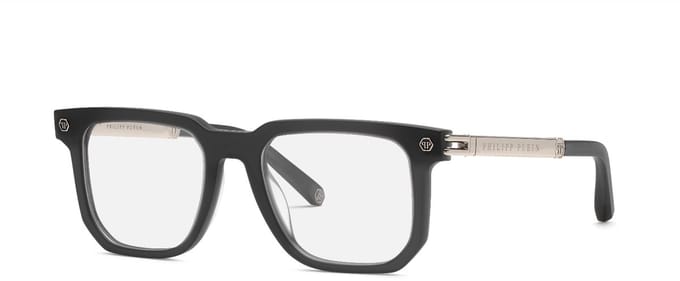 Philipp Plein VPP196 Grigio scuro trasparente opaco 52/20/140 MAN Brilmonturen