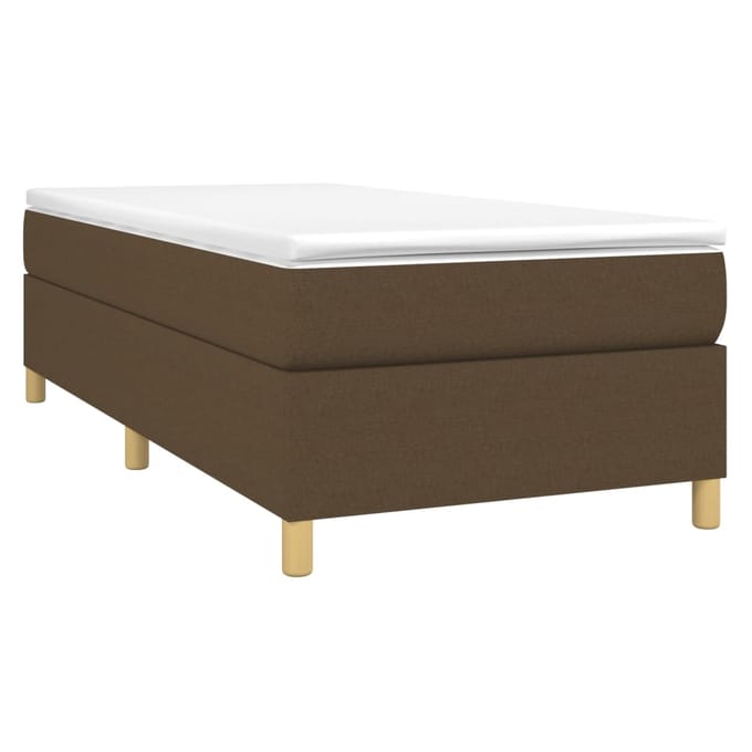 vidaXL - Boxspring - bed - 80x200 - cm - stof - donkerbruin
