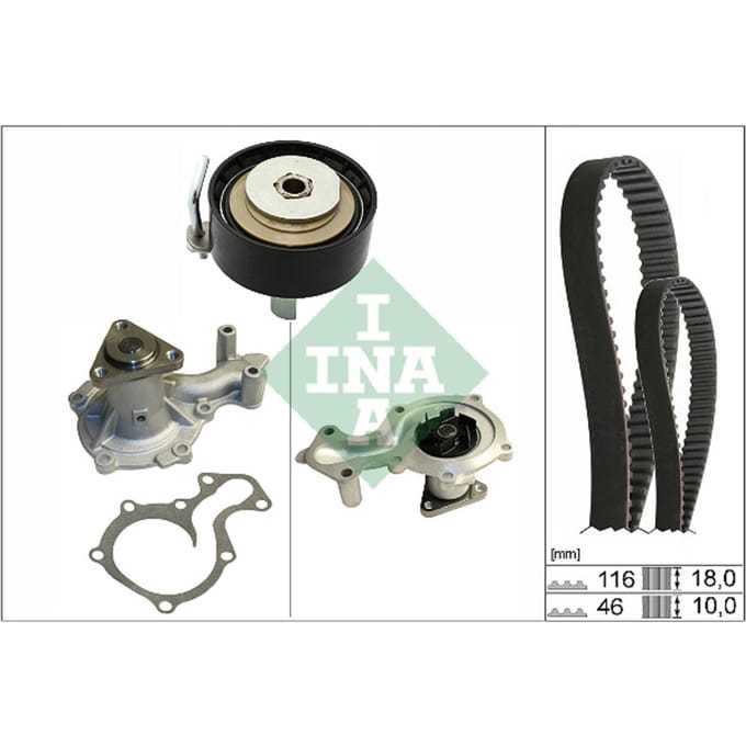 Schaeffler Ina Waterpomp + distributieriem set INA 530 0701 30