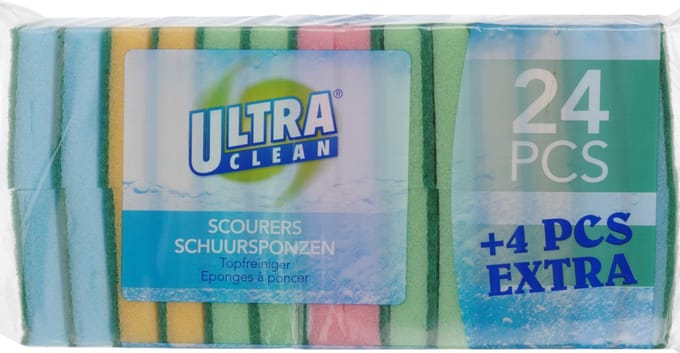 Schuursponsjes / schoonmaaksponsjes - 72x stuks - 8 x 5 cm - schoonmaken