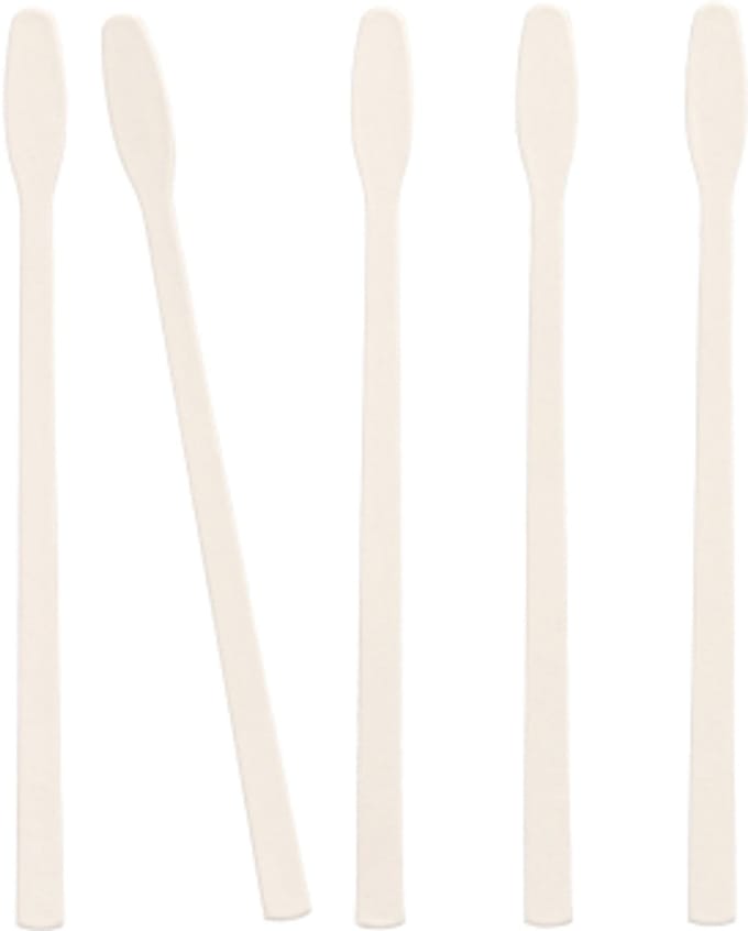 30x 100 Roerstaafjes papier pure 14 cm wit